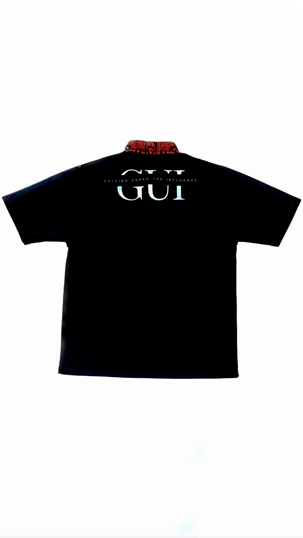 GUI All Black with Red And White Tribal Design on Collar