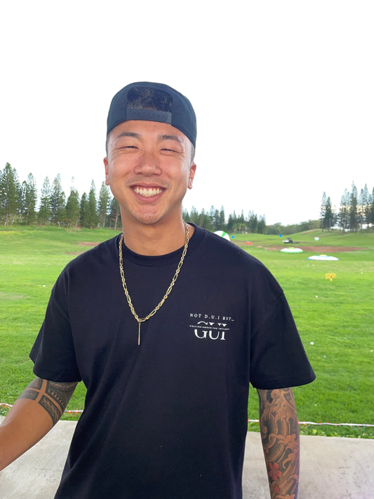 Black Heavy Weight GUI Tee's "Not DUI But GUI"