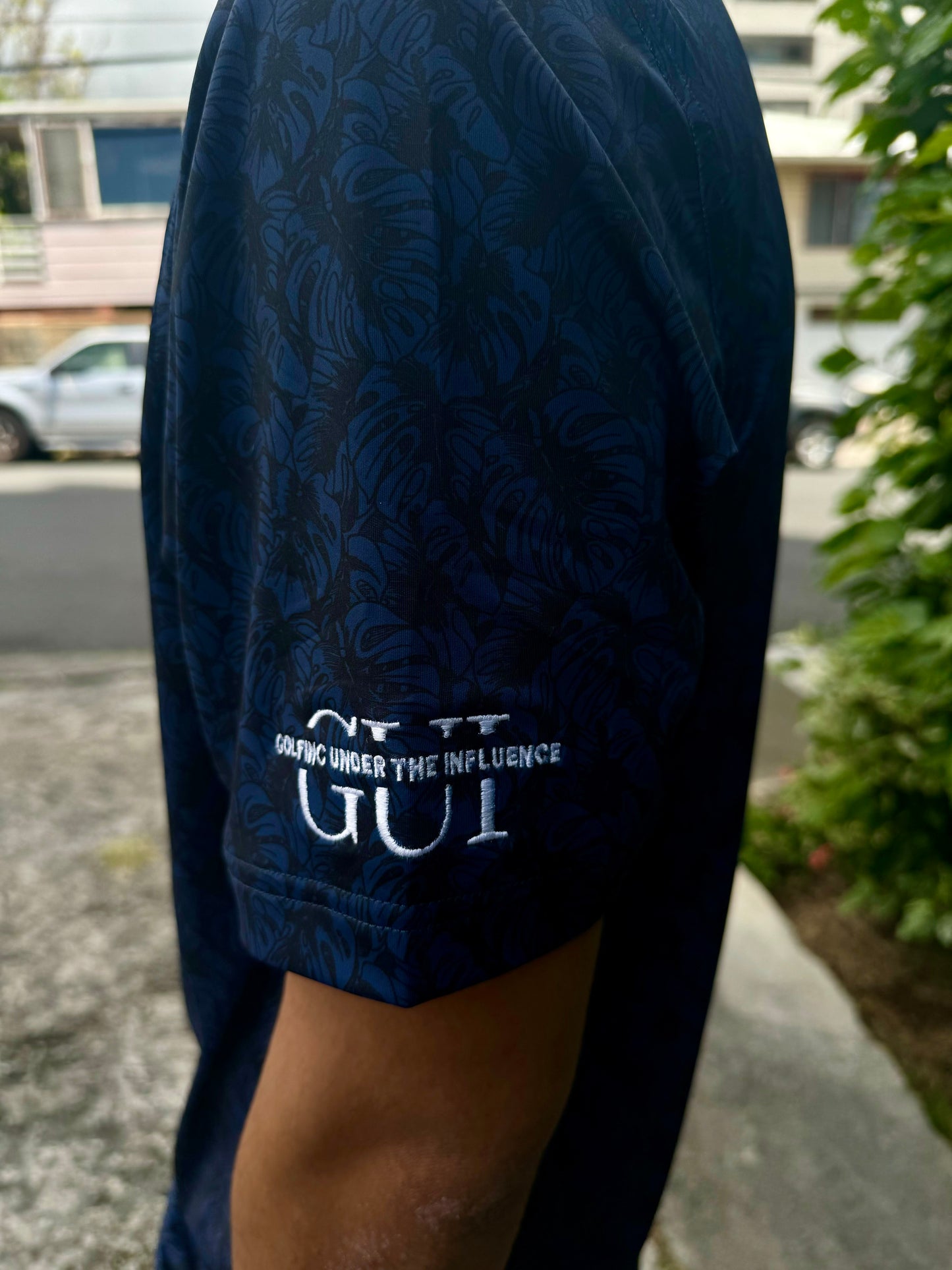 New Floral Navy Blue Polo