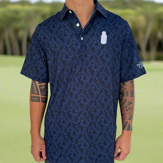 New Floral Navy Blue Polo
