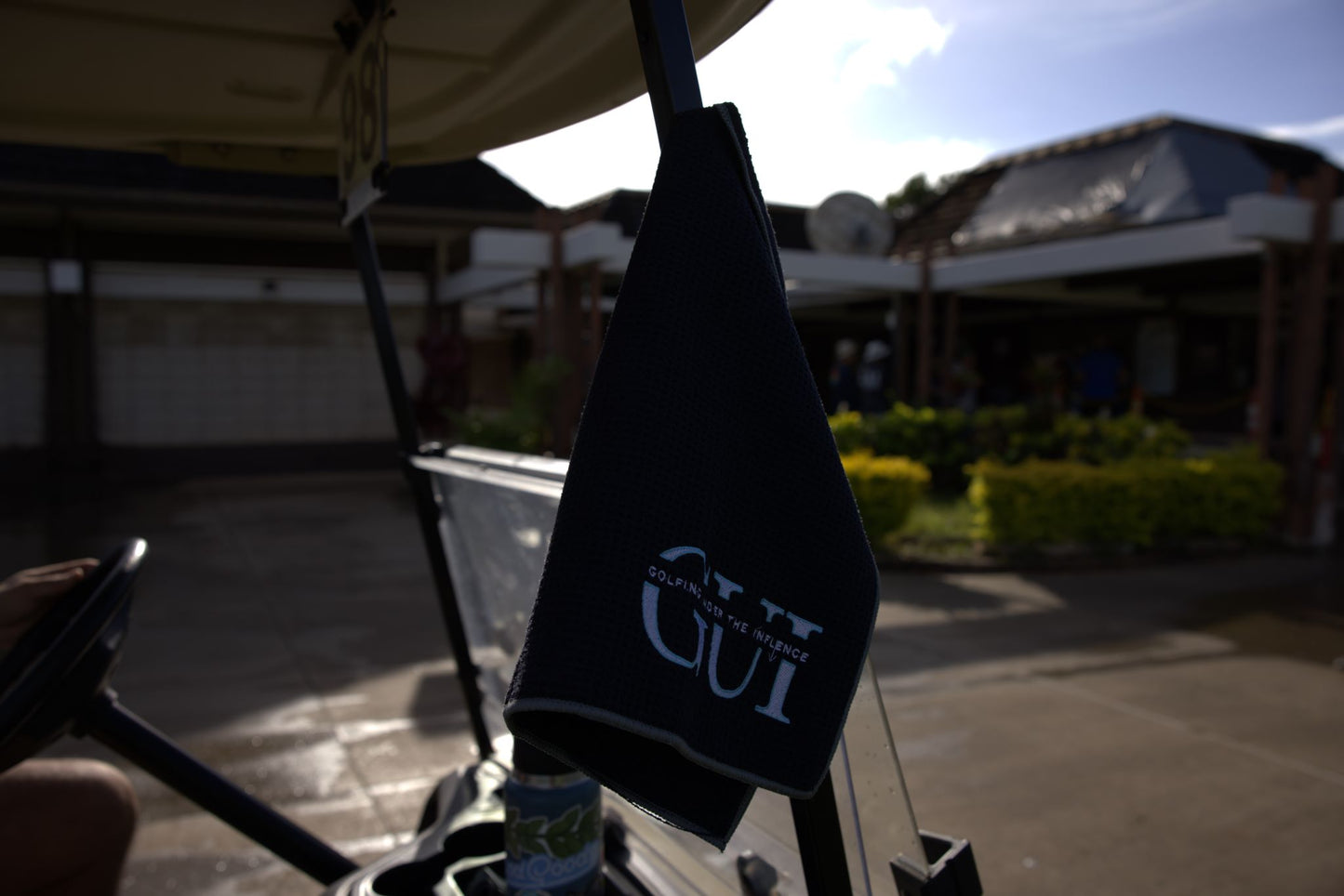 GUI Black and Grey Magnetic Microfiber Towel w/ Ball Marker.